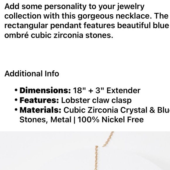 New Vince Camaro Blue Ombré CZ Necklace - Picture 2 of 3